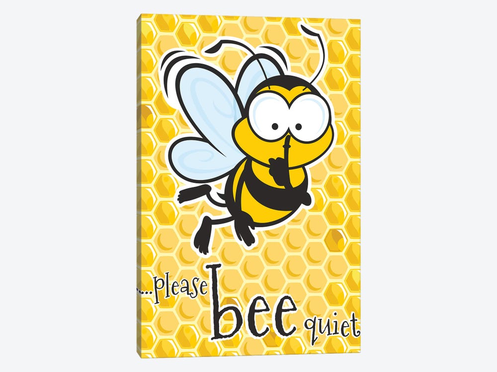 Please Bee Quiet by James Lee 1-piece Canvas Wall Art
