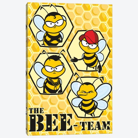 The Bee Team Canvas Print #JLE112} by James Lee Canvas Artwork