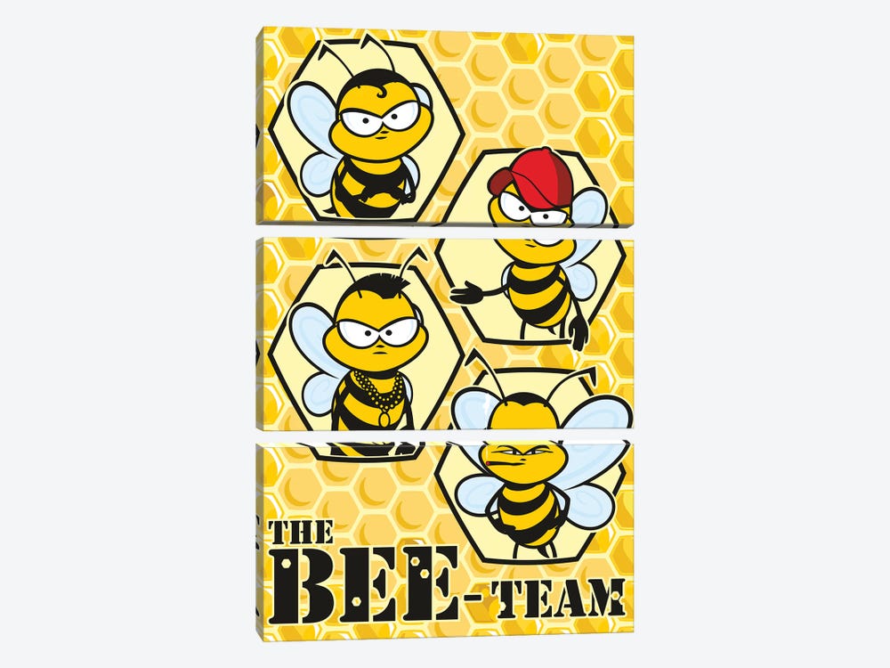 The Bee Team by James Lee 3-piece Canvas Wall Art