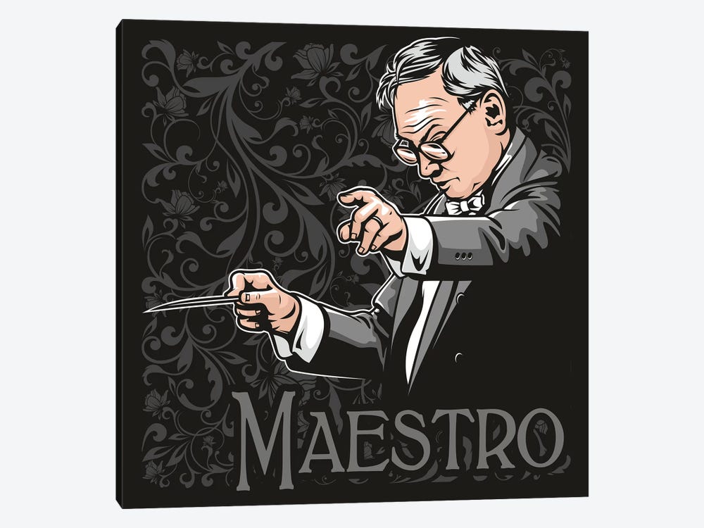 Maestro Ennio Morricone by James Lee 1-piece Canvas Print