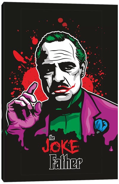 Jokefather Canvas Art Print - Crime & Gangster Movie Art