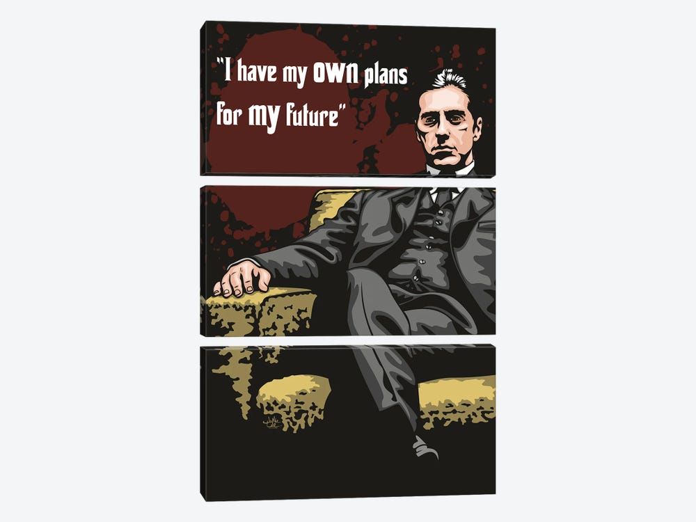 Michael Corleone Plans by James Lee 3-piece Canvas Wall Art