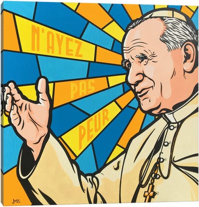 Pope John Paul II Canvas Art Print - James Lee