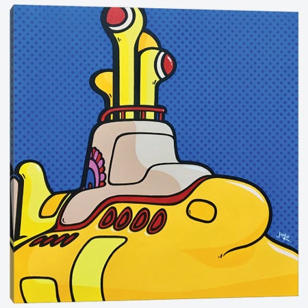 Yellow Submarine Canvas Print #JLE132} by James Lee Canvas Artwork
