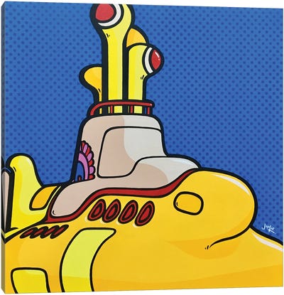 Yellow Submarine Canvas Art Print - Similar to Roy Lichtenstein