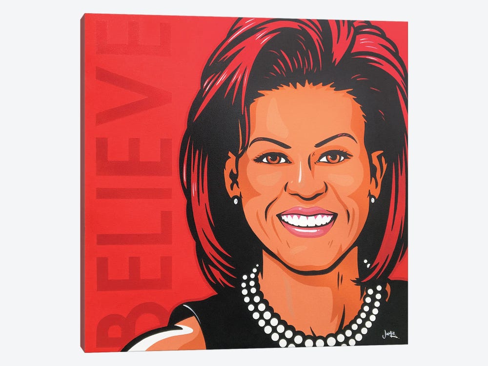 Michelle Obama - Believe 1-piece Canvas Wall Art