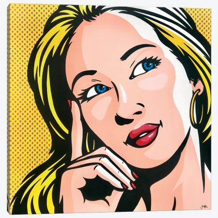 Thinking Woman Canvas Print #JLE140} by James Lee Canvas Print