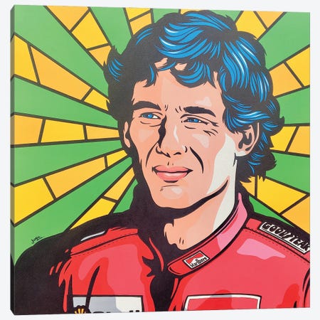 Ayrton Senna Pop Art Canvas Print #JLE141} by James Lee Art Print