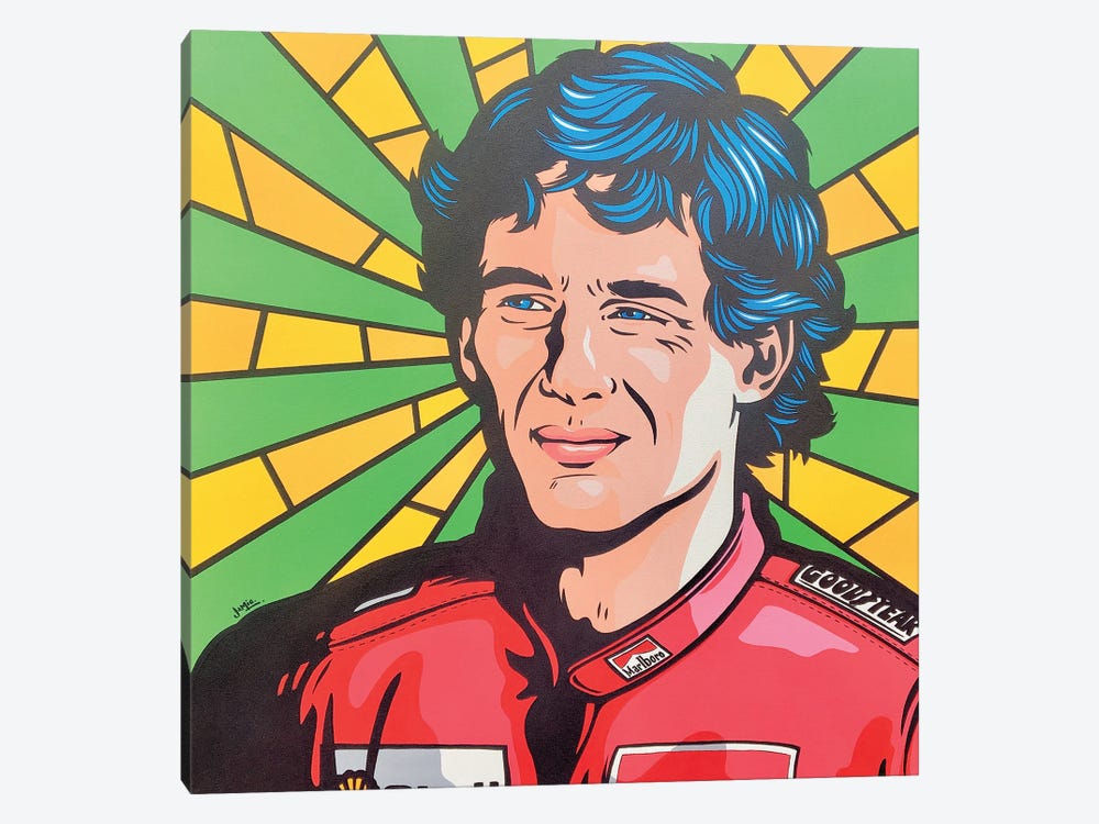 Ayrton Senna Pop Art by James Lee 1-piece Canvas Wall Art