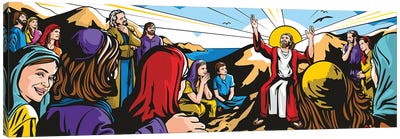 Sermon On The Mount Canvas Art Print - Jesus Christ