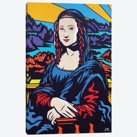 Mona Lisa Pop Canvas Print #JLE145} by James Lee Canvas Art