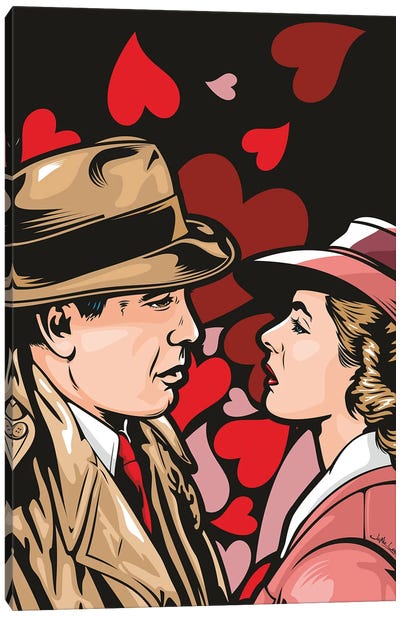 Casablanca Canvas Art Print - Romance Movie Art