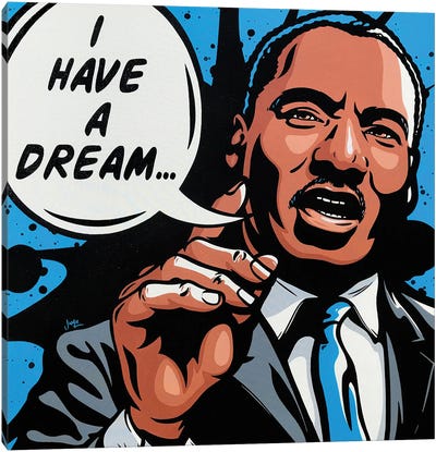 Dr Martin Luther King Jr Canvas Art Print - James Lee