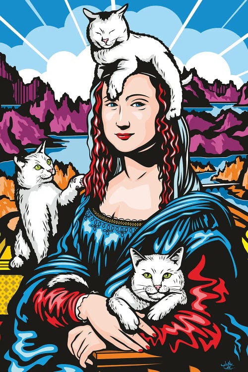 Mona Lisa With Cats