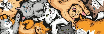 Cats Long by James Lee multi panel art