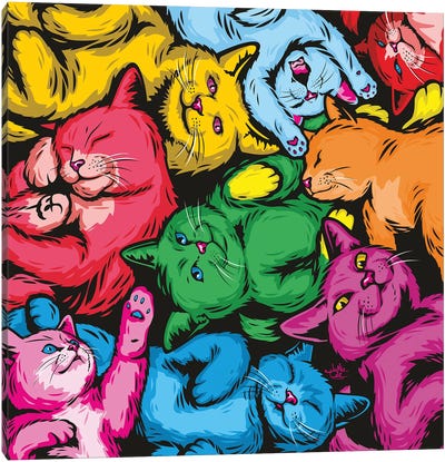 Jellybean Cats Canvas Art Print - James Lee