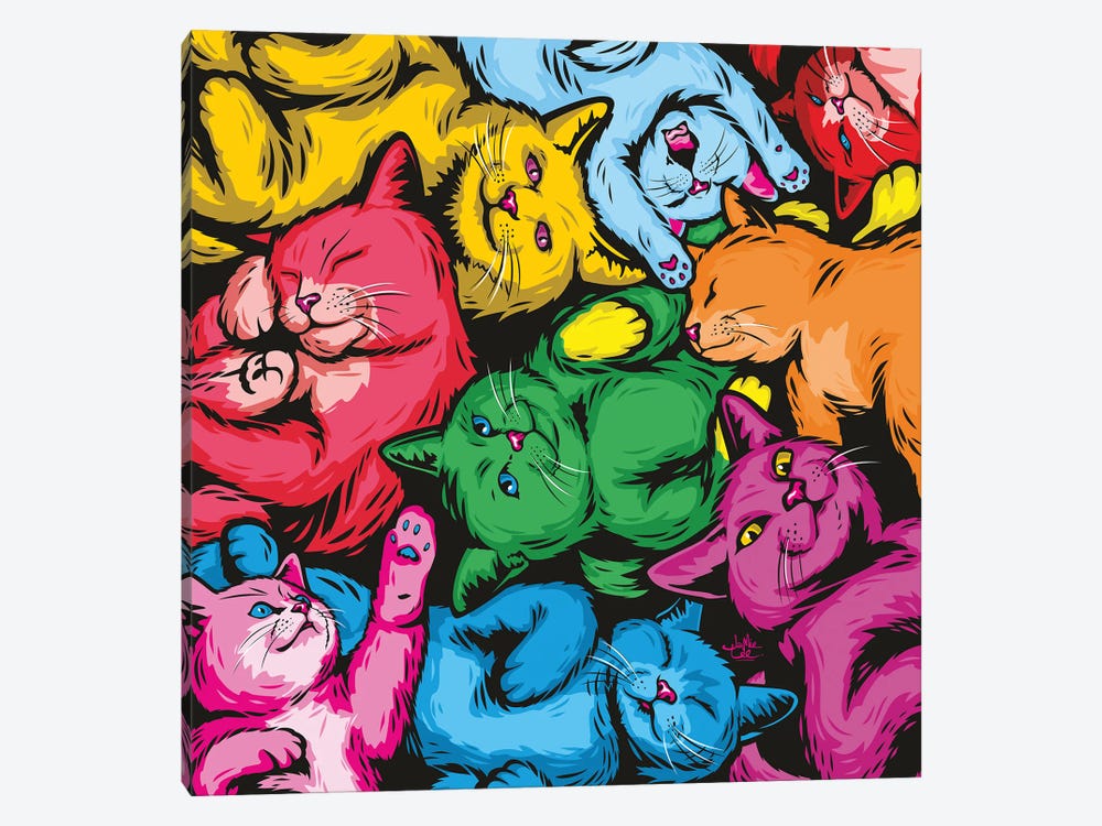 Jellybean Cats by James Lee 1-piece Art Print