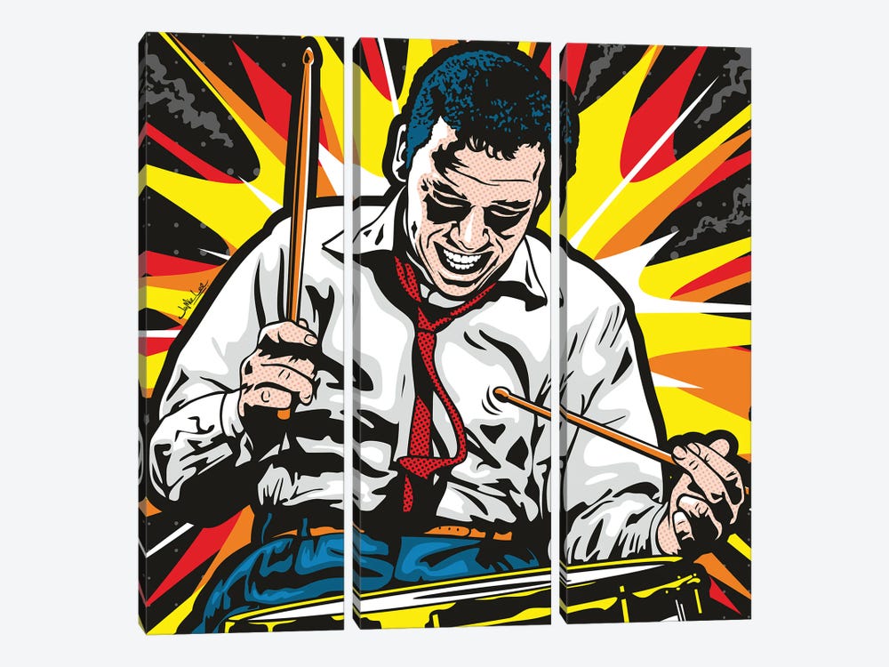 Buddy Rich by James Lee 3-piece Canvas Artwork