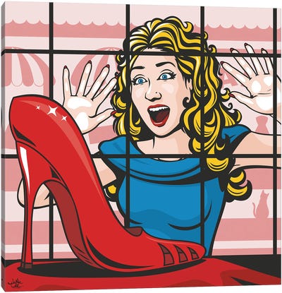 I Need Those Shoes Canvas Art Print - Similar to Roy Lichtenstein