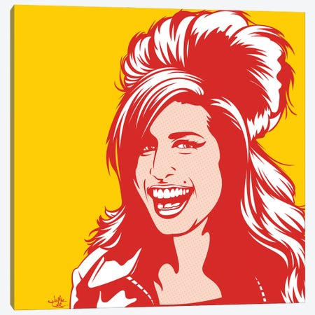 Amy Winehouse Canvas Print #JLE182} by James Lee Art Print