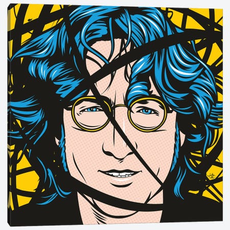 John Lennon I Don't Believe In Yesterday Canvas Print #JLE185} by James Lee Canvas Artwork