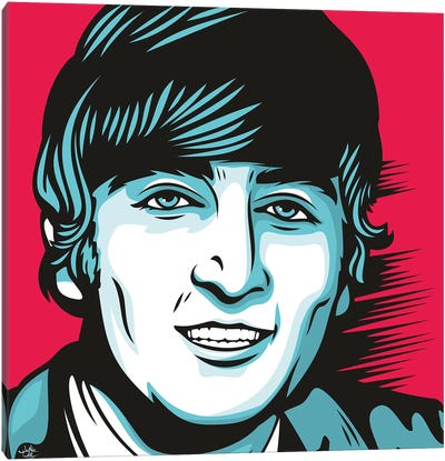 Young Lennon Canvas Art Print - Similar to Roy Lichtenstein