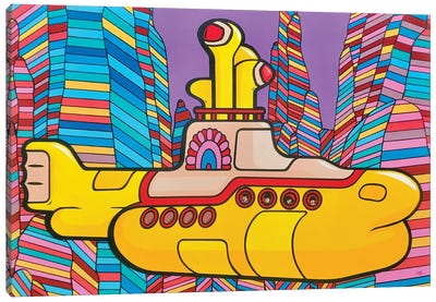 The Beatles Yellow Submarine Canvas Art Print - Submarine Art