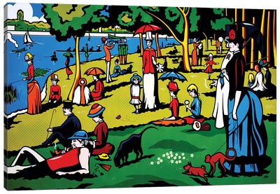 A Sunday Afternoon On The Island Of La Grande Jatte Canvas Art Print - A Sunday on La Grande Jatte Re-imagined