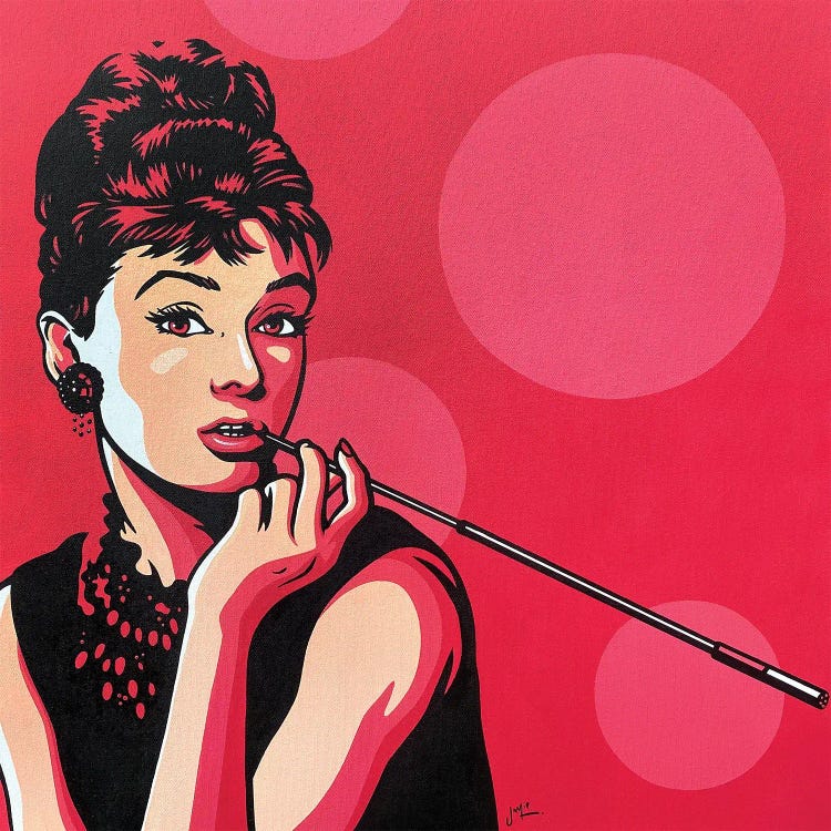 Audrey On Hot Pink by James Lee wall art