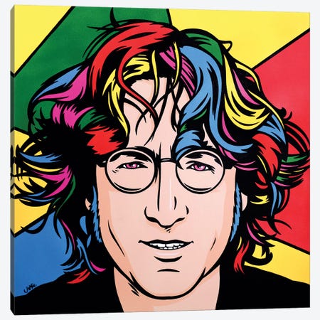 John Lennon Canvas Print #JLE20} by James Lee Art Print