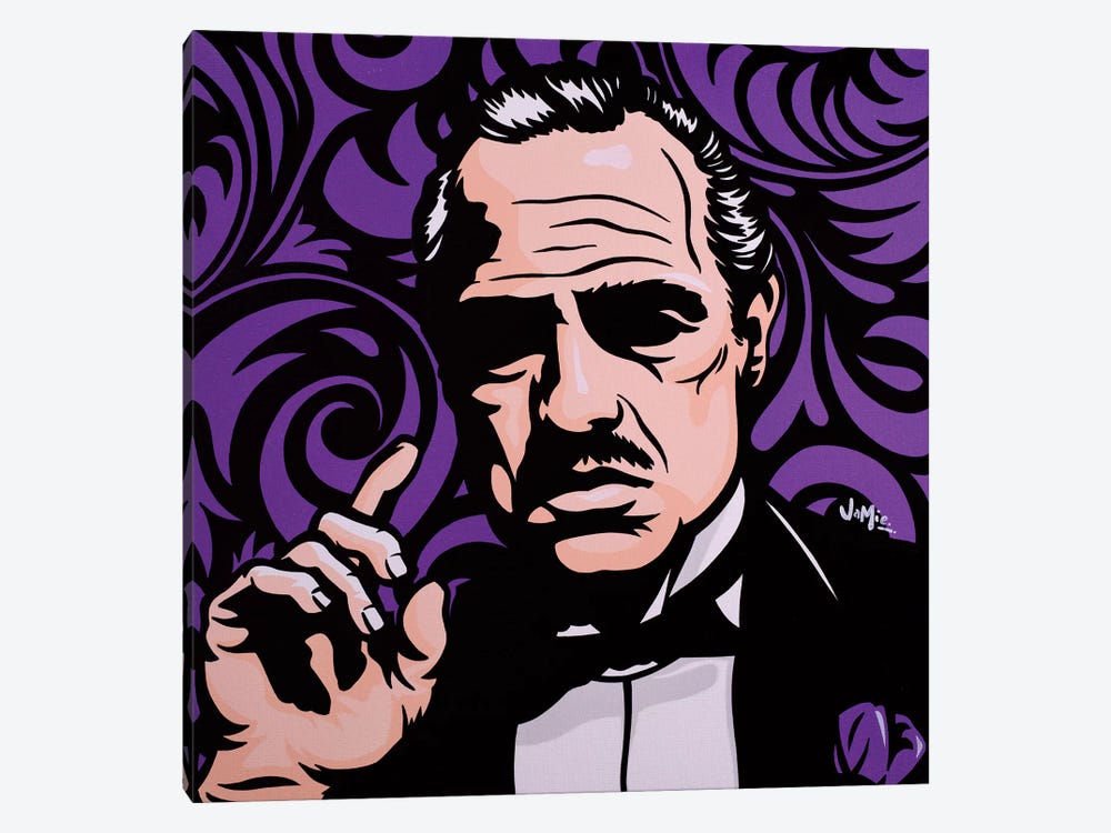 Vito Corleone On Purple by James Lee 1-piece Canvas Art