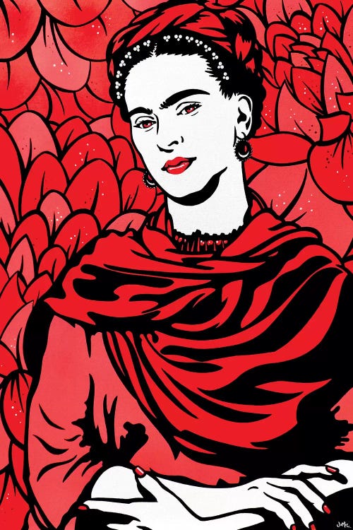 Frida Kahlo On Red