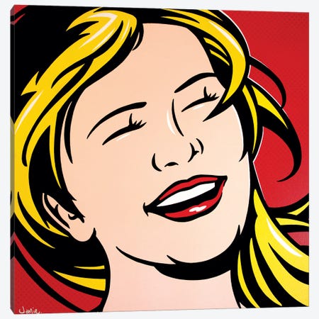 Laughing Girl Canvas Print #JLE51} by James Lee Canvas Art