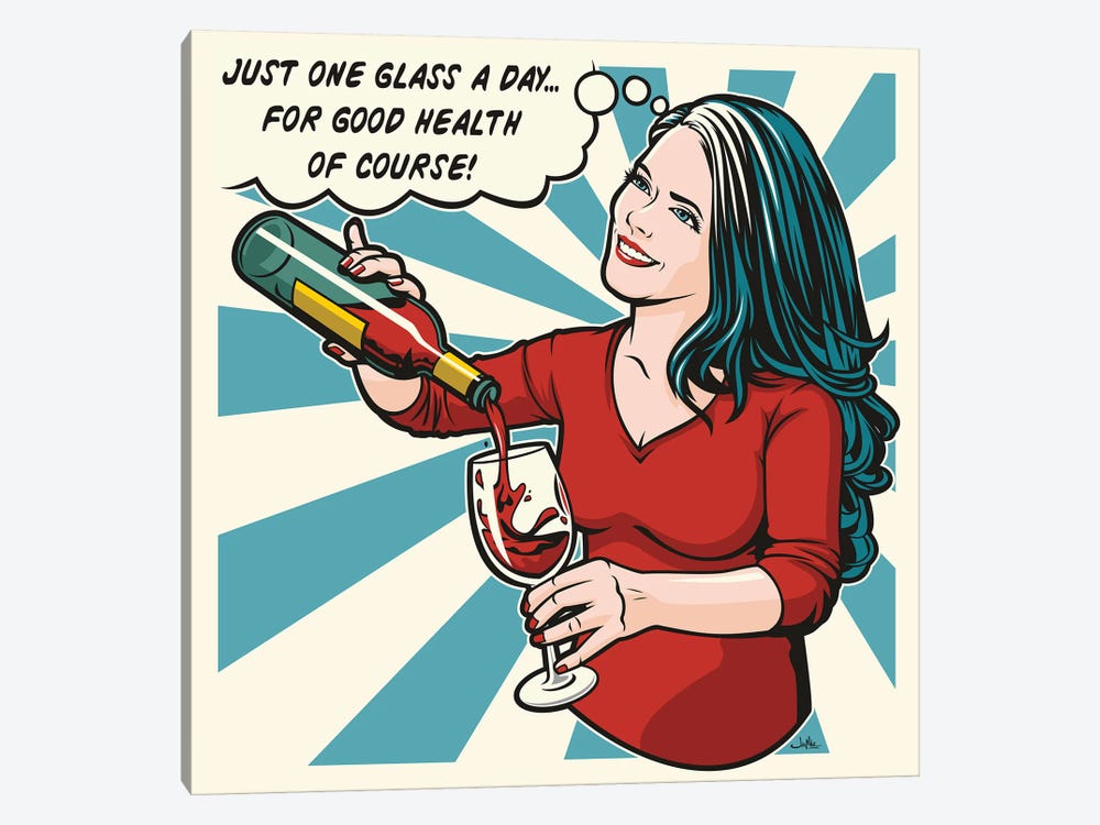 One Glass A Day by James Lee 1-piece Art Print