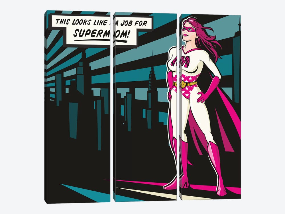 Supermom by James Lee 3-piece Canvas Print