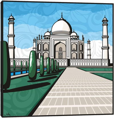 Taj Mahal Canvas Art Print - Castle & Palace Art