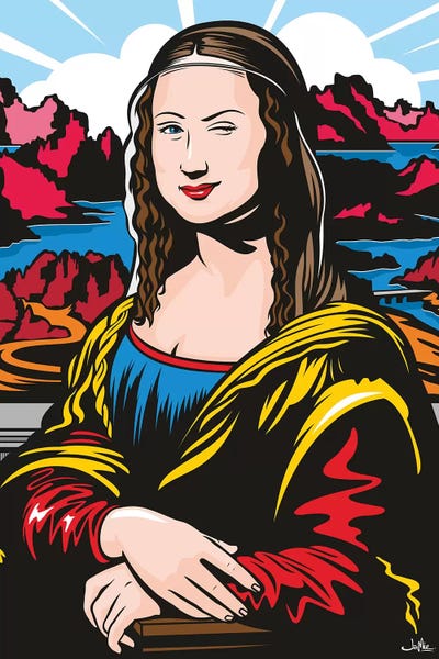 Winking Mona by James Lee multi panel art