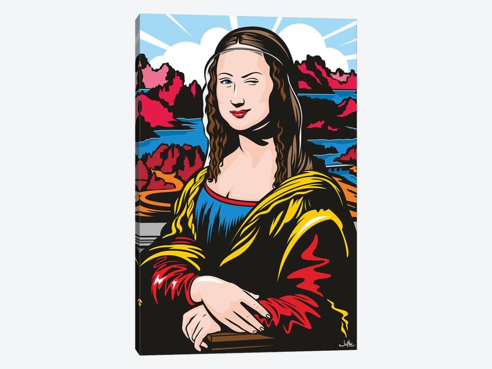 Winking Mona by James Lee 1-piece Canvas Print
