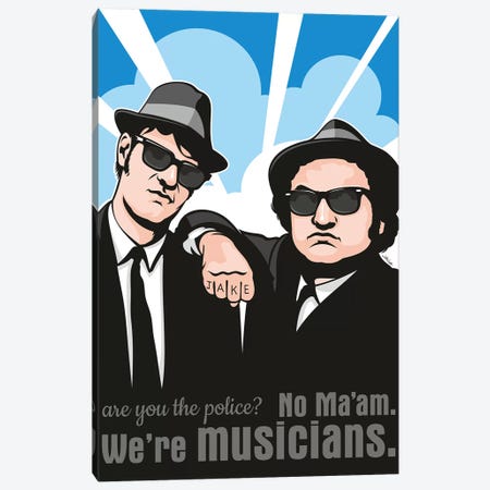 No Maam, We're Musicians Canvas Print #JLE83} by James Lee Art Print