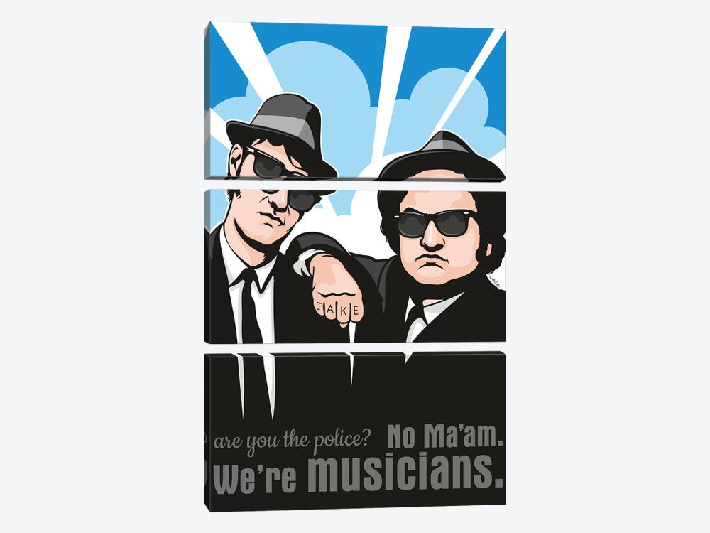 No Maam, We're Musicians by James Lee 3-piece Canvas Print