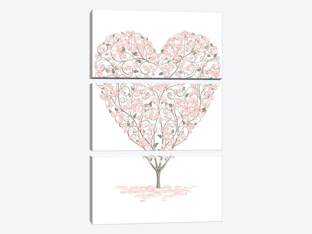Blossoming Love by James Lee 3-piece Canvas Print