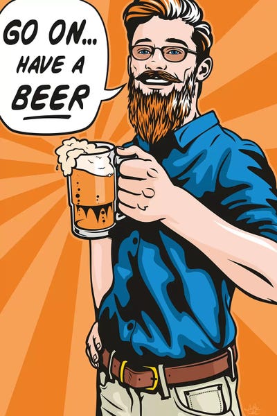 Have A Beer! by James Lee metal wall art