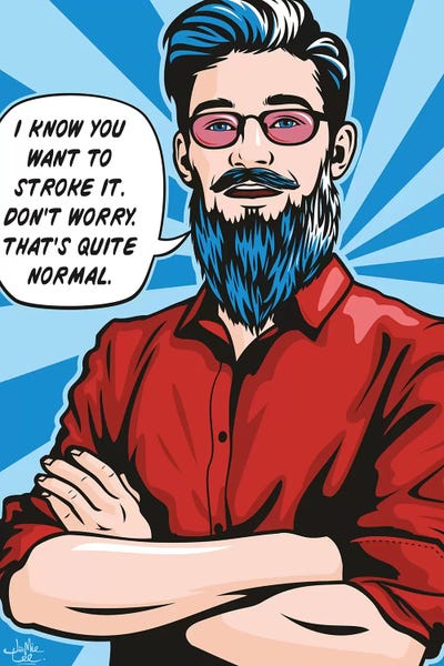 Stroke The Beard by James Lee multi panel art