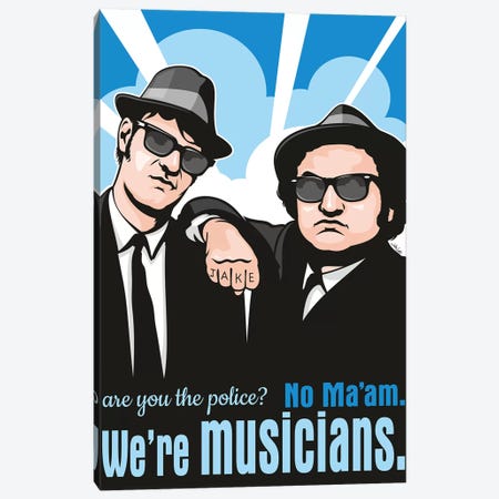 No Ma'am, We're Musicians. Canvas Print #JLE98} by James Lee Canvas Artwork