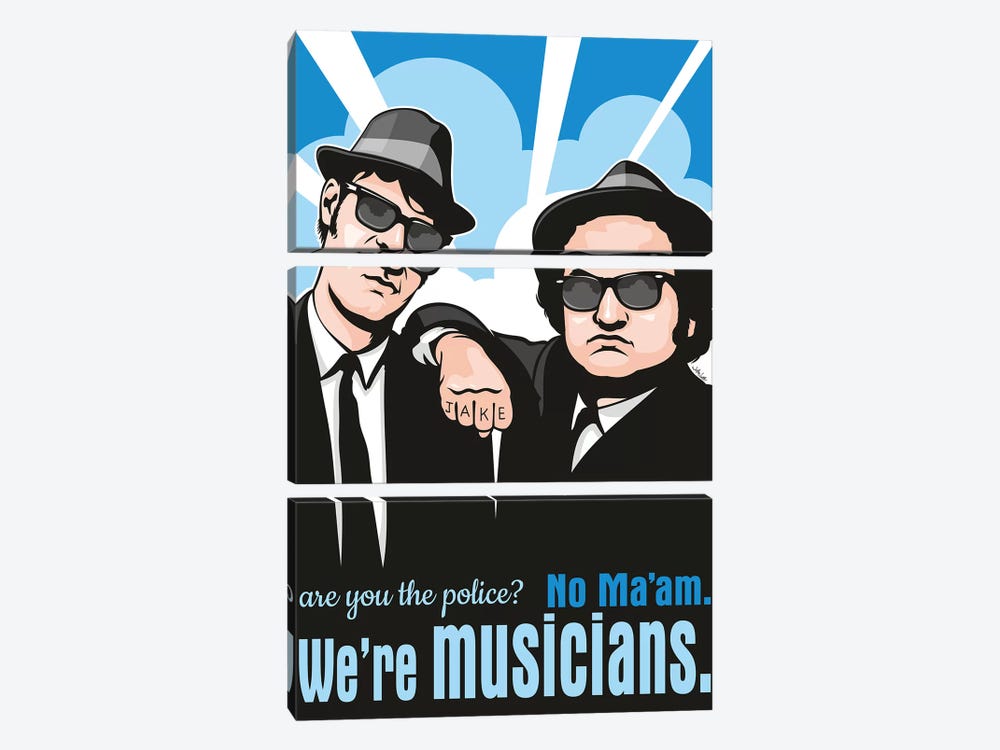 No Ma'am, We're Musicians by James Lee 3-piece Art Print