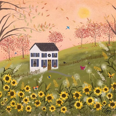 Autumn Pink Sky by Joy Laforme canvas print