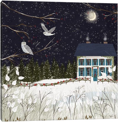 Christmas Colonial Canvas Art Print - Joy Laforme