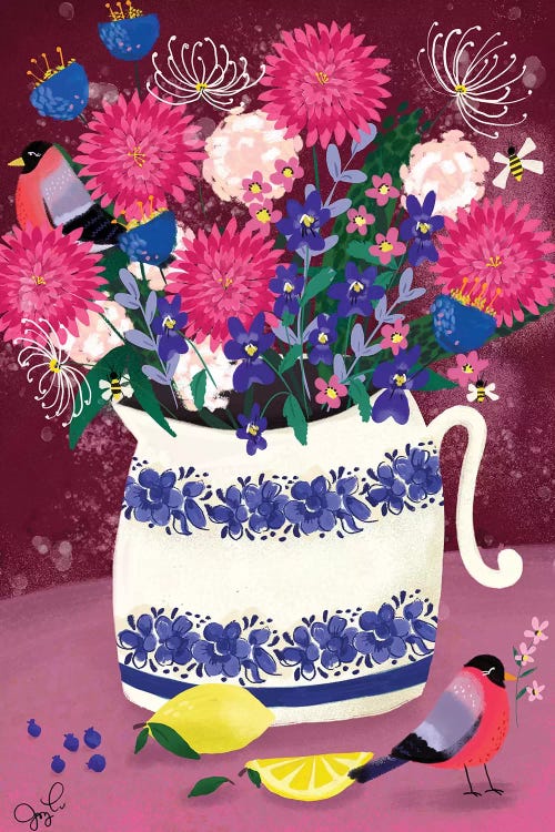 Dahlias by Joy Laforme wall art