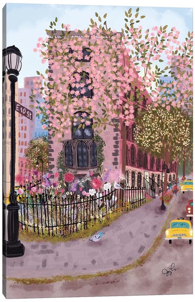 East Village Canvas Art Print - Bohemian Décor