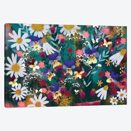 Floral Explosion Canvas Print #JLF21} by Joy Laforme Canvas Wall Art